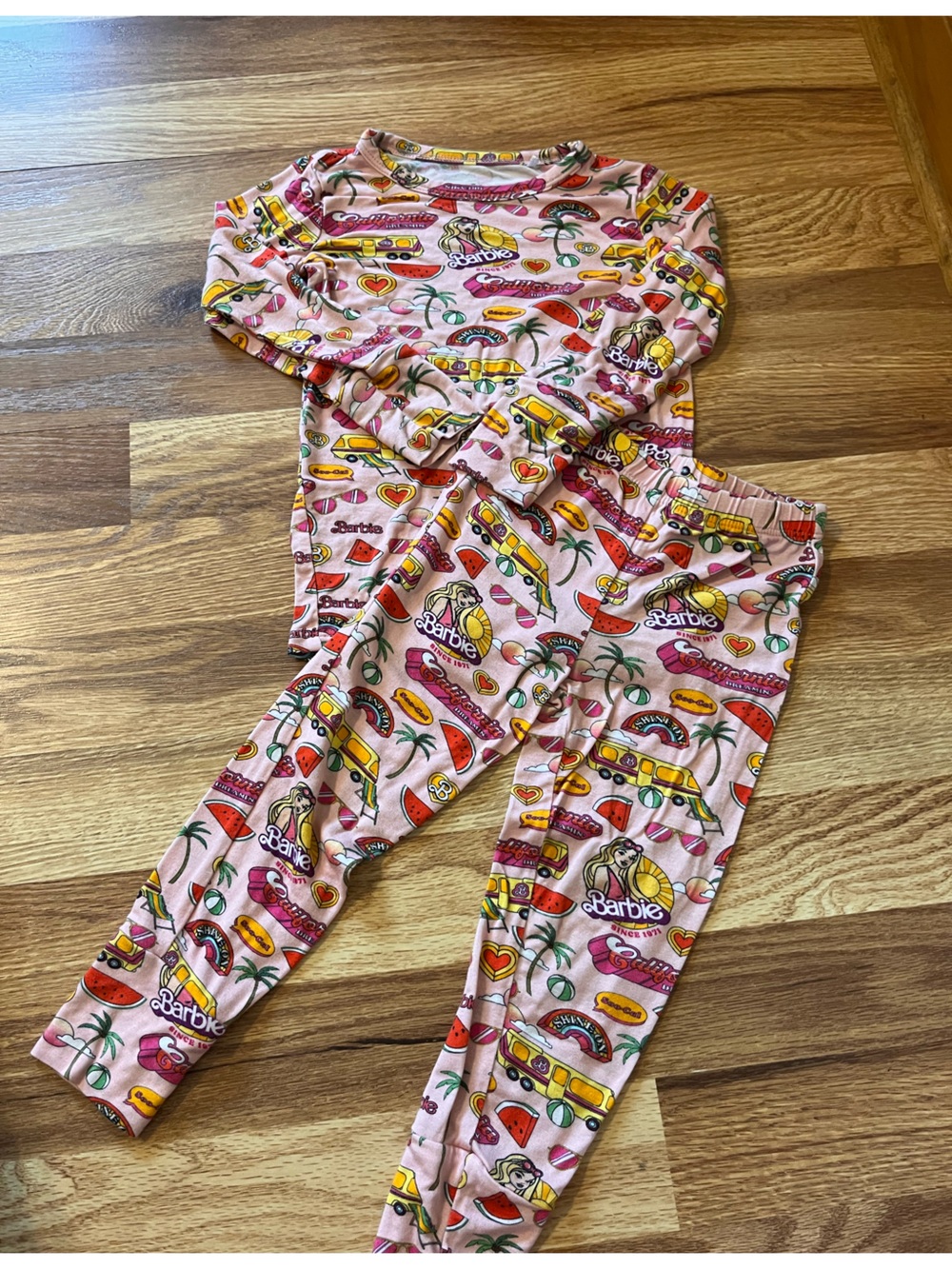 Posh Peanut x Barbie Malibu Long Sleeve Pajama Set Size 2T